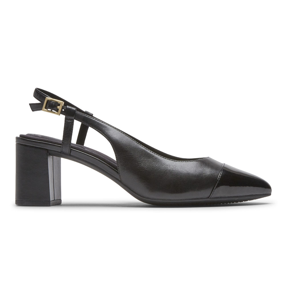 Rockport Slingback For Womens Black - Total Motion Salima Posted - PA5140897